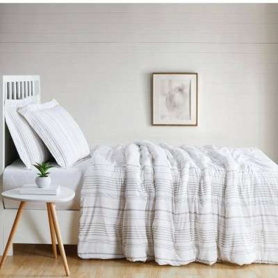 Comforter Bedding Sets * | Wholesale Cottage Classics Warm Hearth Stripe Comforter Set Beige