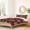 Duvet Cover Bedding Sets * | Coupon Gabriela Fuente Time 4 Christmas Duvet Cover & Sham Set Deny Designs Red