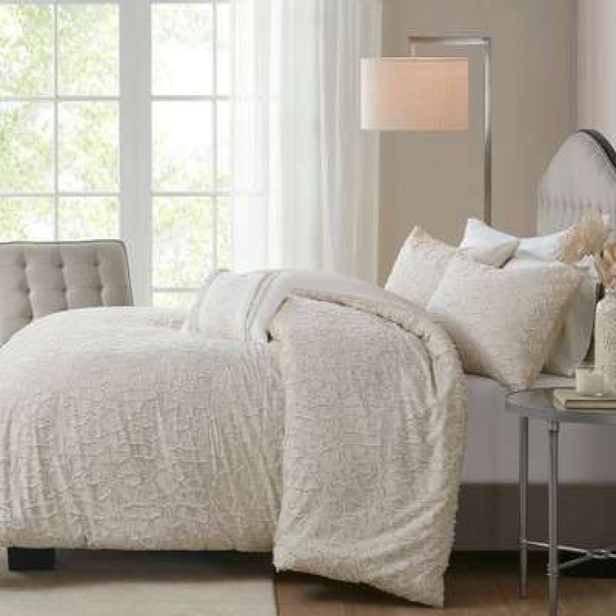 Comforter Bedding Sets * | Promo Madison Park Sophie 4 Piece Cotton Comforter Set Taupe