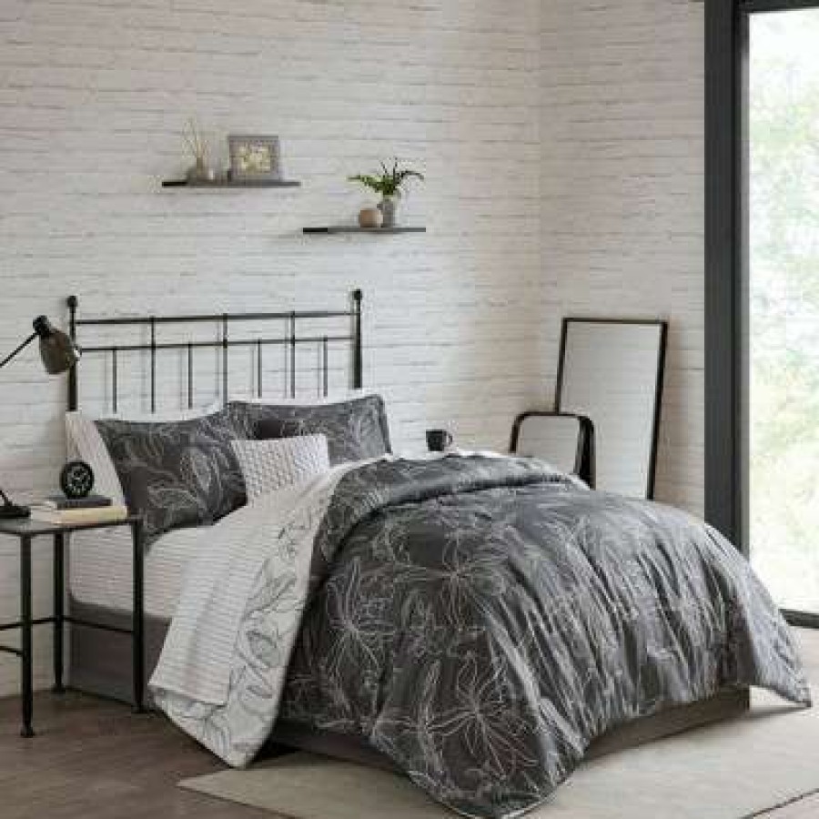 Comforter Bedding Sets * | Best Sale Madison Park Lorine Reversible Complete Bedding With Cotton Sheets Set