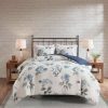 Duvet Cover Bedding Sets * | Best Pirce Madison Park Benita King/California King 3Pc Printed Seersucker Duvet Cover Set Blue