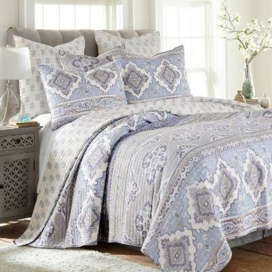 Quilt Bedding Sets * | Best Reviews Of Homthreads Arista Quilt Set Gray