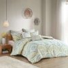 Comforter Bedding Sets * | Cheap Urban Habitat Yellow Leyla 100% Cotton Printed 7Pcs Comforter Set